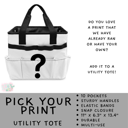 Batch #549 - Utility Tote 2 - Closes 6/29 - ETA late August - Pick Your Print Utility Tote