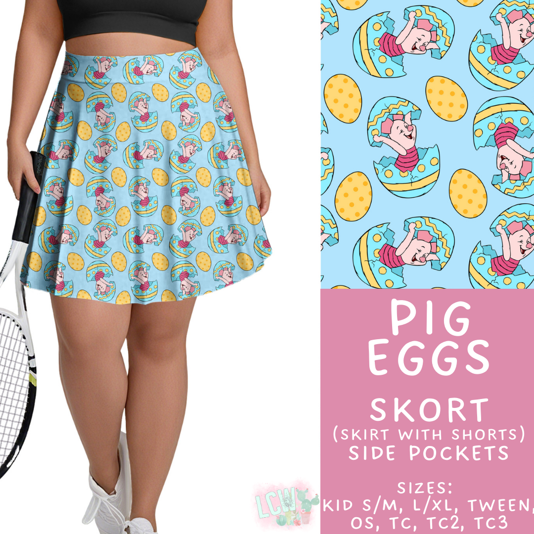 Batch #477 - Magical Character Easter - Closes 1/12 ETA - Early March - Pig Eggs Skort