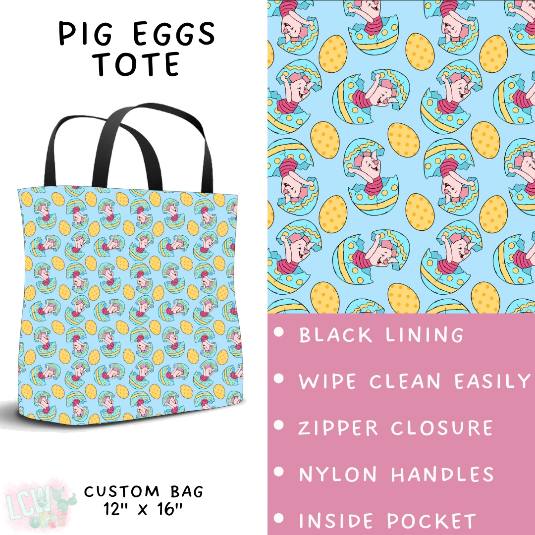 Batch #477 - Magical Character Easter - Closes 1/12 ETA - Early March - Pig Eggs Tote