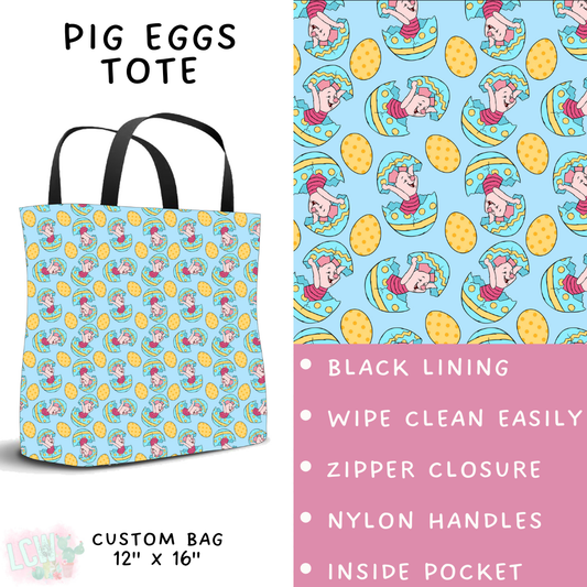 Batch #477 - Magical Character Easter - Closes 1/12 ETA - Early March - Pig Eggs Tote