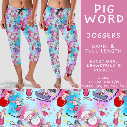 Batch #608 - Magic in Words - Closes 11/4 - ETA early Jan - Pig Word Full and Capri Length Joggers