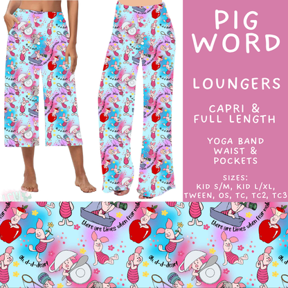 Batch #608 - Magic in Words - Closes 11/4 - ETA early Jan - Pig Word Capri and Full Length Loungers