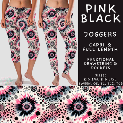 Batch #603 - September Request Run - Closes 10/26 - ETA mid/late Dec - Pink Black Full and Capri Length Joggers