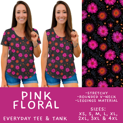 Batch #561 - June Request Run - Closes 7/27 - ETA late Sept - Pink Floral Everyday Tank & Tee