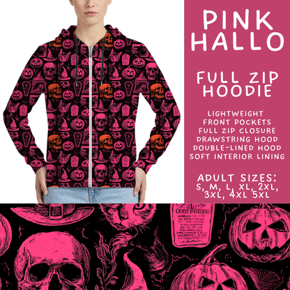 Batch #560 - Halloween 4 - Closes 7/26 - ETA late Sept - Pink Hallo Full Zip Hoodie