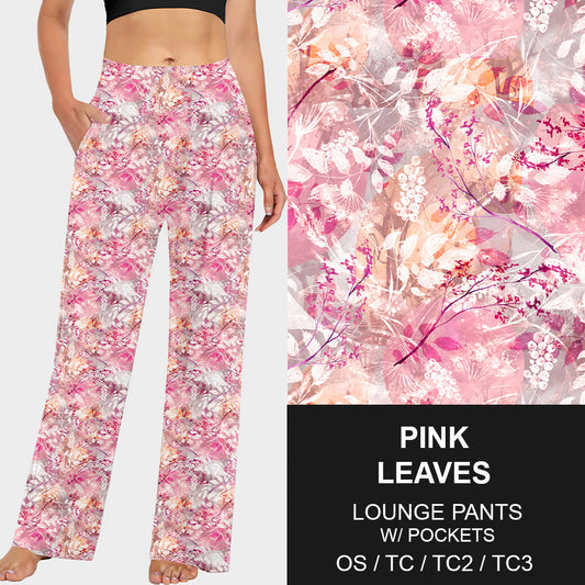 RTS - Pink Leaves Lounge Pants