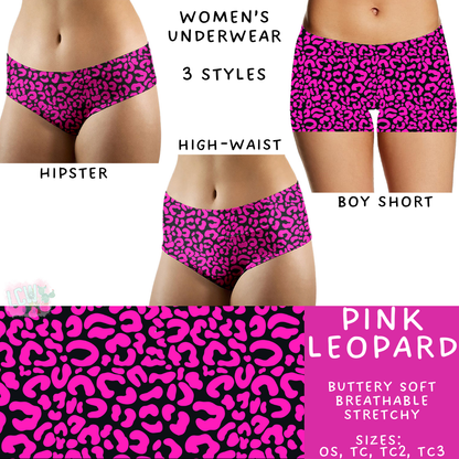 Batch #612 - Valentine's Matching Underwear - Closes 11/11 - ETA mid Jan - Pink Leopard Women's Underwear