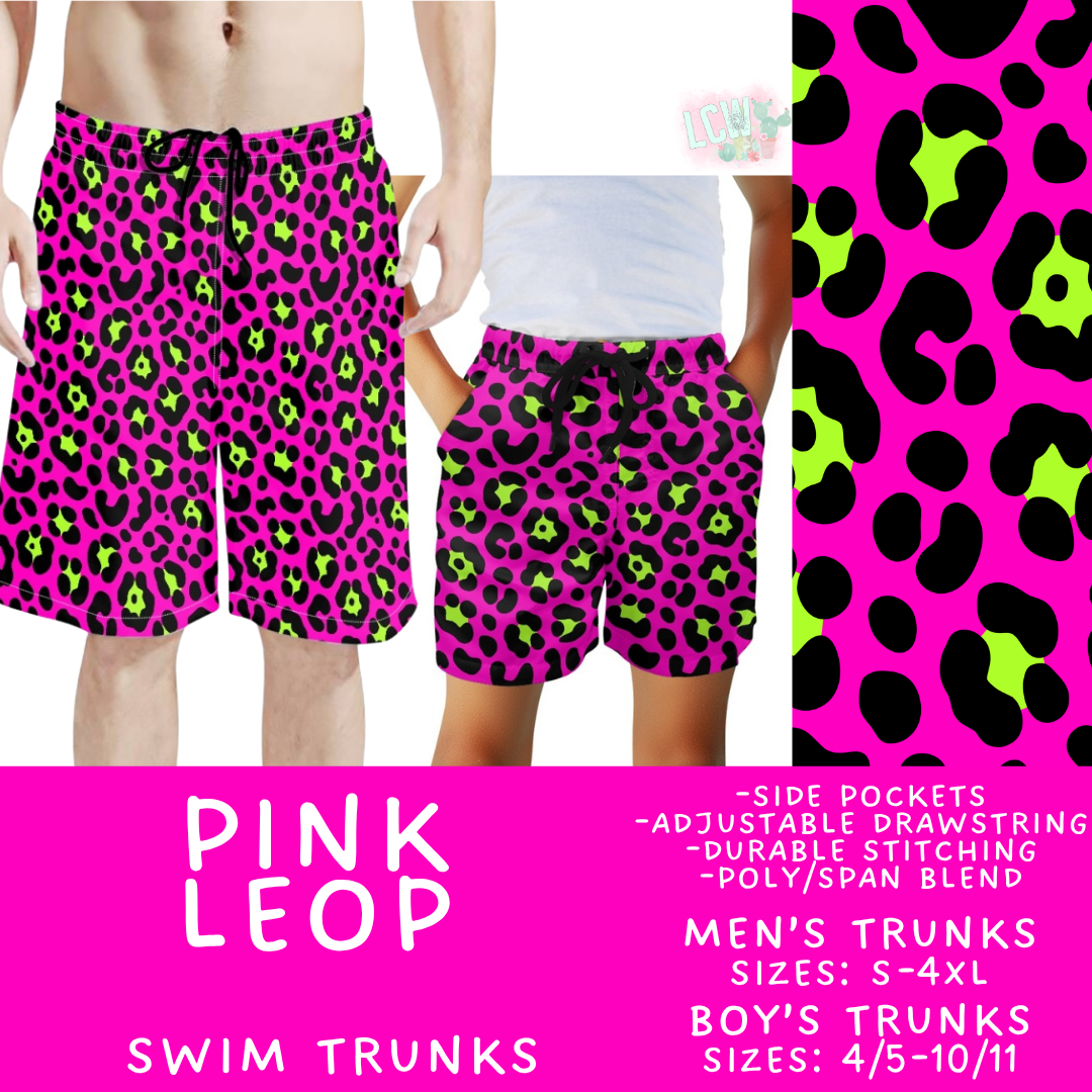 Batch #543 - Pool Party 2 - Closes 6/15 - ETA early/mid August - Pink Leop Boys' & Men's Swim Trunks