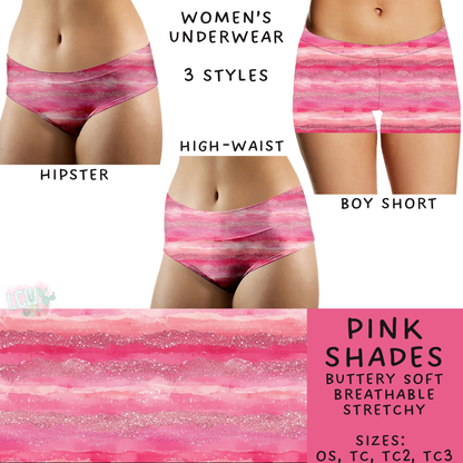 Batch #612 - Valentine's Matching Underwear - Closes 11/11 - ETA mid Jan - Pink Shades Women's Underwear