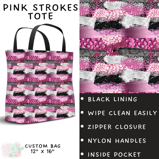 Batch #294 - Brush Strokes - Closes 2/26 - ETA mid/late April - Pink Strokes Tote