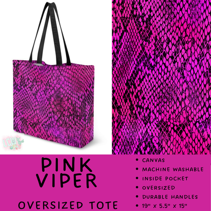 Batch #609 - Travel Collection 2 - Closes 11/6 - ETA early Jan - Pink Viper Oversized Totes