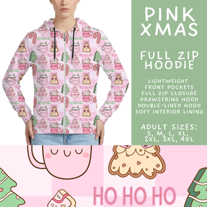 Batch #565 - Christmas in July 2 - Closes 8/5 - ETA early October - Pink Xmas Full Zip Hoodie
