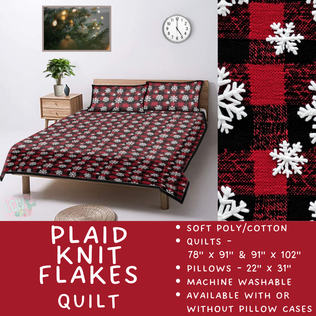 Batch  #410 - Cozy Quilts - Closes 9/10 - ETA late October - Plaid Knit Flakes Quilt