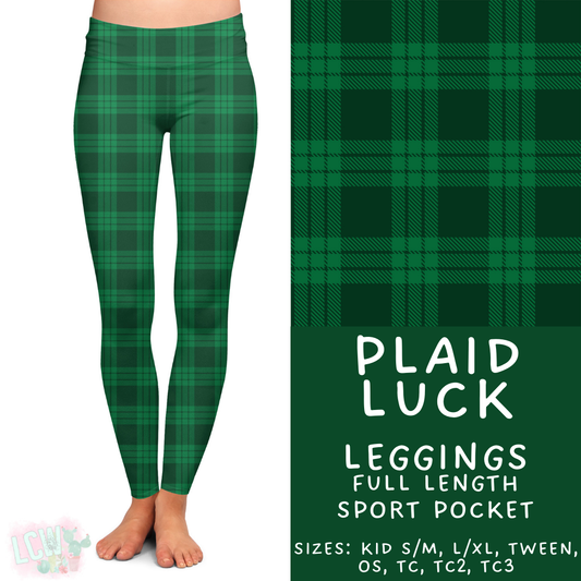 Batch #464 - Lucky Charm Collection - Closes 12/17 - ETA early Feb - Plaid Luck Full Length Leggings