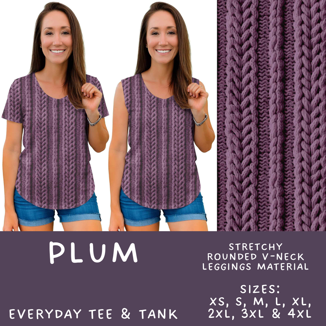 Batch #596 - Sweater Weather - Closes 10/9 - ETA early Dec - Plum Everyday Tank & Tee