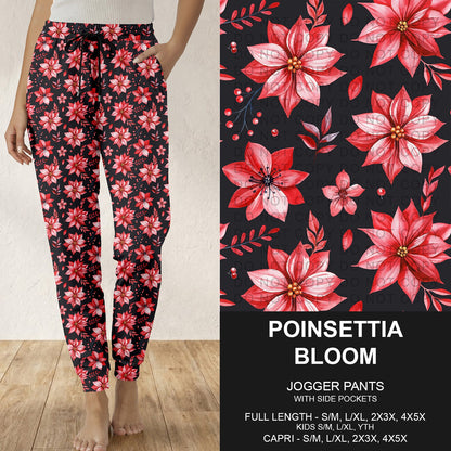 B315 - Preorder Poinsettia Bloom Joggers (Closes 10/04. ETA: early Dec.)