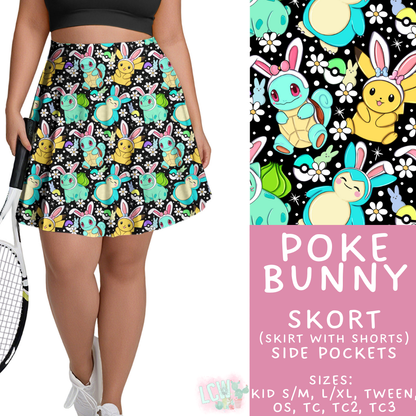Batch #477 - Magical Character Easter - Closes 1/12 ETA - Early March - Poke Bunny Skort