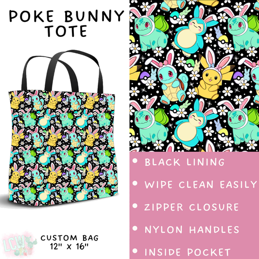 Batch #477 - Magical Character Easter - Closes 1/12 ETA - Early March - Poke Bunny Tote