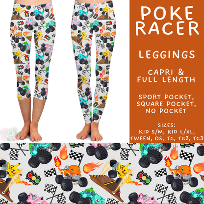 Batch #586 - Cool Characters 18 - Closes 9/16 - ETA mid Nov - Poke Racer Full and Capri Length Leggings