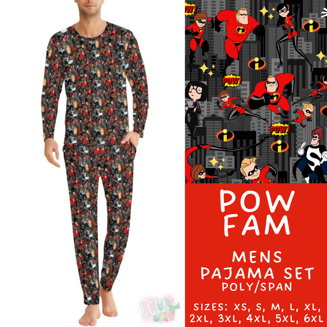 Batch #587 - Family Pajamas 2 - Closes 9/18 - ETA mid Nov - Pow Fam Men's Pajama Set