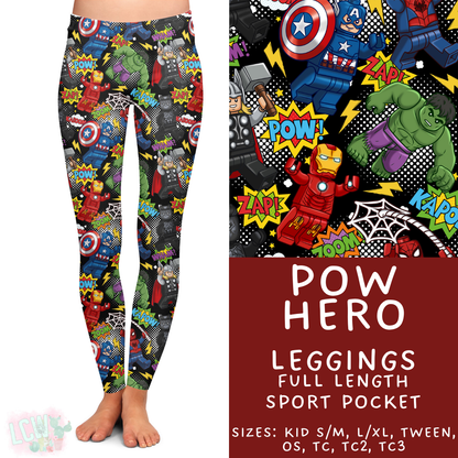 Batch #479 - Cool Characters 11 - Closes 1/21 - ETA mid/late March - Pow Hero Full Length Leggings