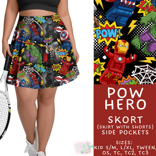 Batch #479 - Cool Characters 11 - Closes 1/21 - ETA mid/late March - Pow Hero Skort