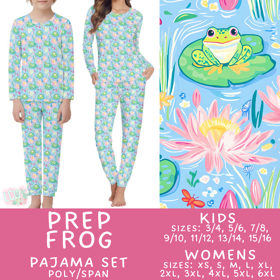Batch #587 - Family Pajamas 2 - Closes 9/18 - ETA mid Nov - Prep Frog Women's & Kid's Pajama Sets
