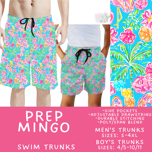 Batch #543 - Pool Party 2 - Closes 6/15 - ETA early/mid August - Prep Mingo Boys' & Men's Swim Trunks