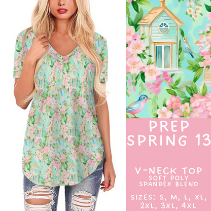 Batch #295 - Preppy Spring Presale - Closes 2/27, ETA Mid April - Preppy Spring 13 V-Neck Tee