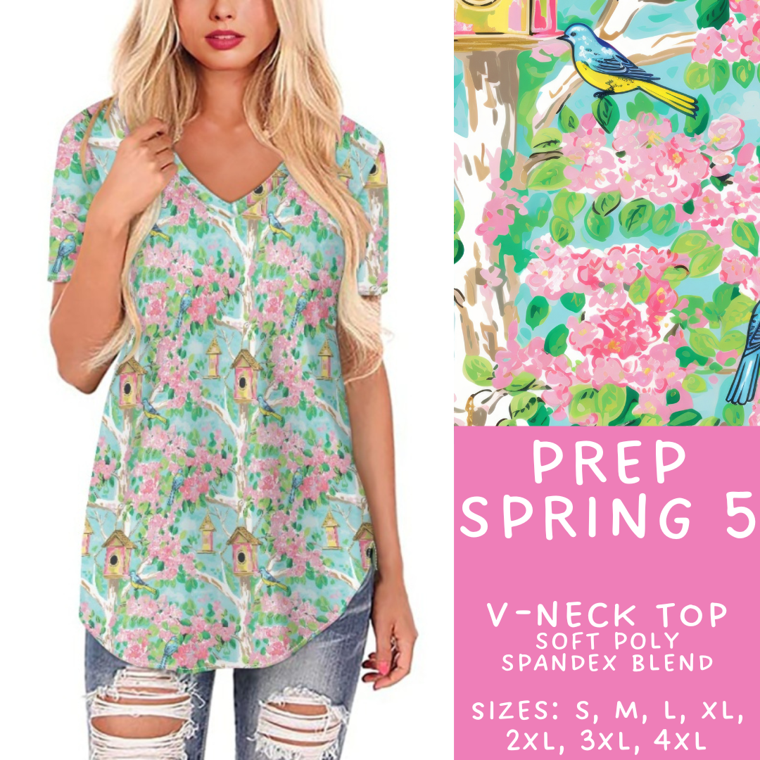 Batch #295 - Preppy Spring Presale - Closes 2/27, ETA Mid April - Preppy Spring 5 V-Neck Tee