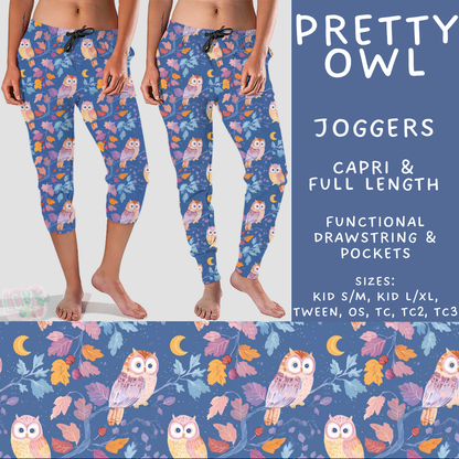 Batch #589 - August Request Run - Closes 9/23 - ETA mid/late Nov - Pretty Owl Full and Capri Length Joggers