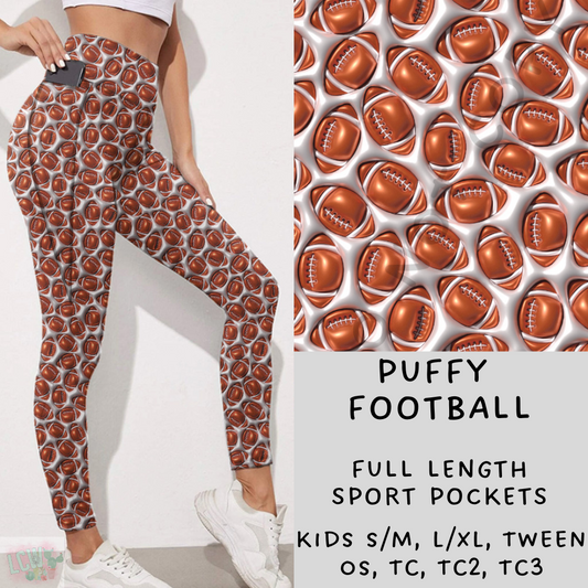 Ready To Ship - Puffy Football Leggings