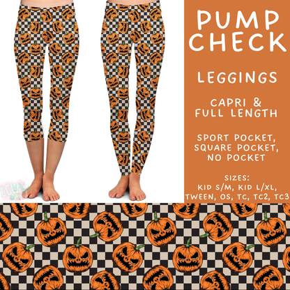 Batch #566 - Halloween 5 - Closes 8/7 - ETA early October - Pump Check Full and Capri Length Leggings