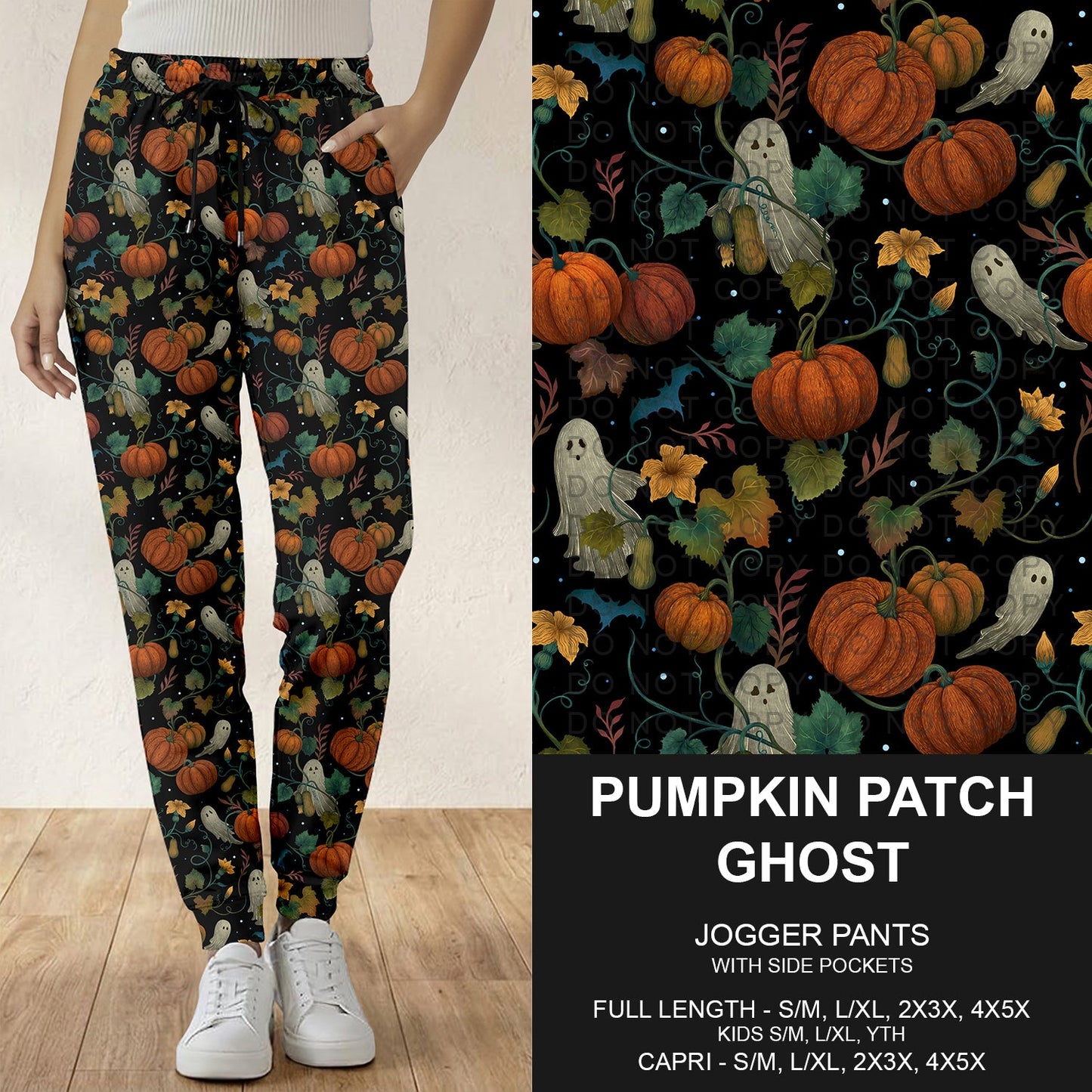 B299 - Preorder Pumpkin Patch Ghost Joggers (Closes 7/12. ETA: mid Sept.)