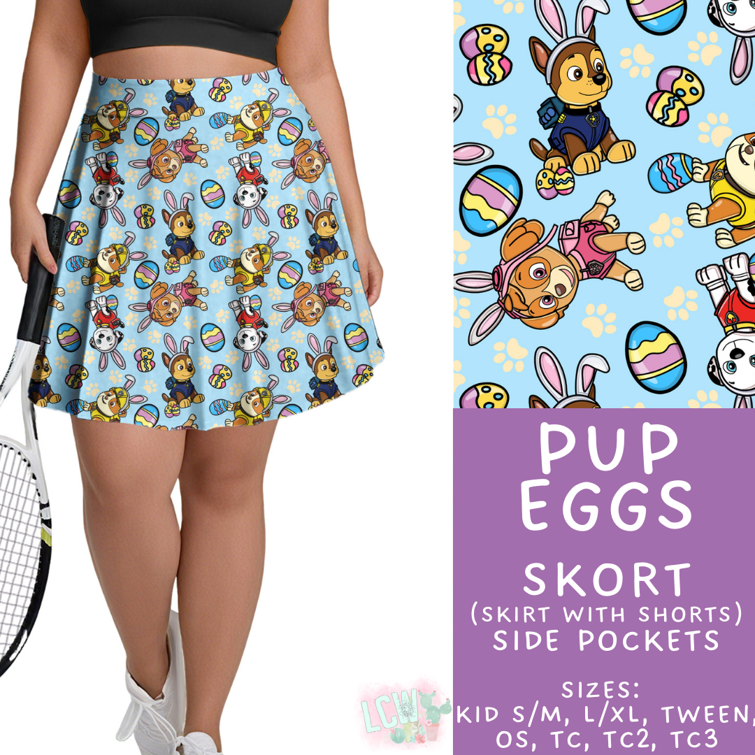 Batch #477 - Magical Character Easter - Closes 1/12 ETA - Early March - Pup Eggs Skort