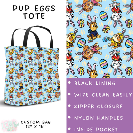 Batch #477 - Magical Character Easter - Closes 1/12 ETA - Early March - Pup Eggs Tote