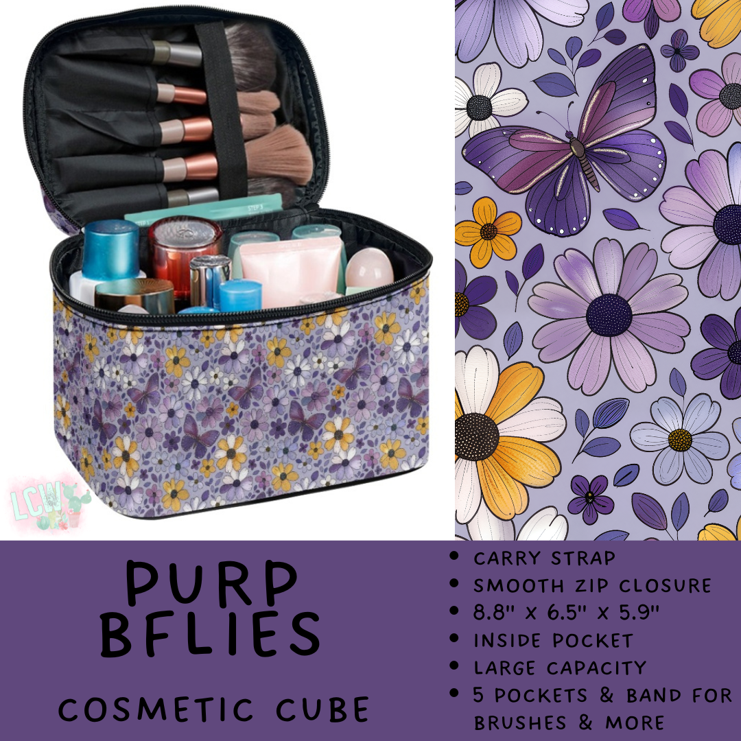 Batch #559 - Cosmetic Cube Collection - Closes 7/22- ETA late Sept - Purp BFlies Cosmetic Cube