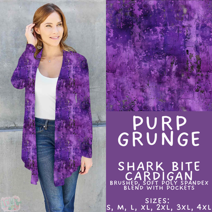 Batch #605 - Mardi Party - Closes 10/28 - ETA late Dec - Purp Grunge Cardigan
