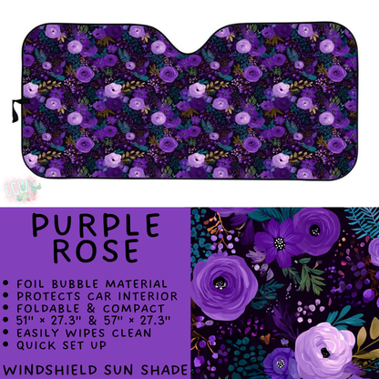 Batch #554 - Car Accessories 3 - Closes 7/10 - ETA early/mid Sept - Purple Rose Windshield Sun Shade