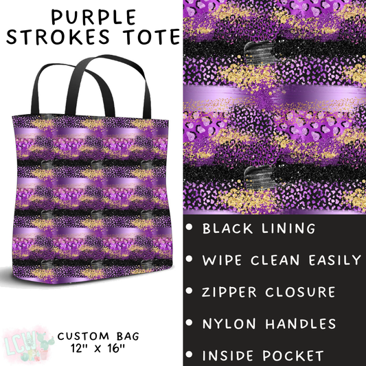 Batch #294 - Brush Strokes - Closes 2/26 - ETA mid/late April - Purple Strokes Tote