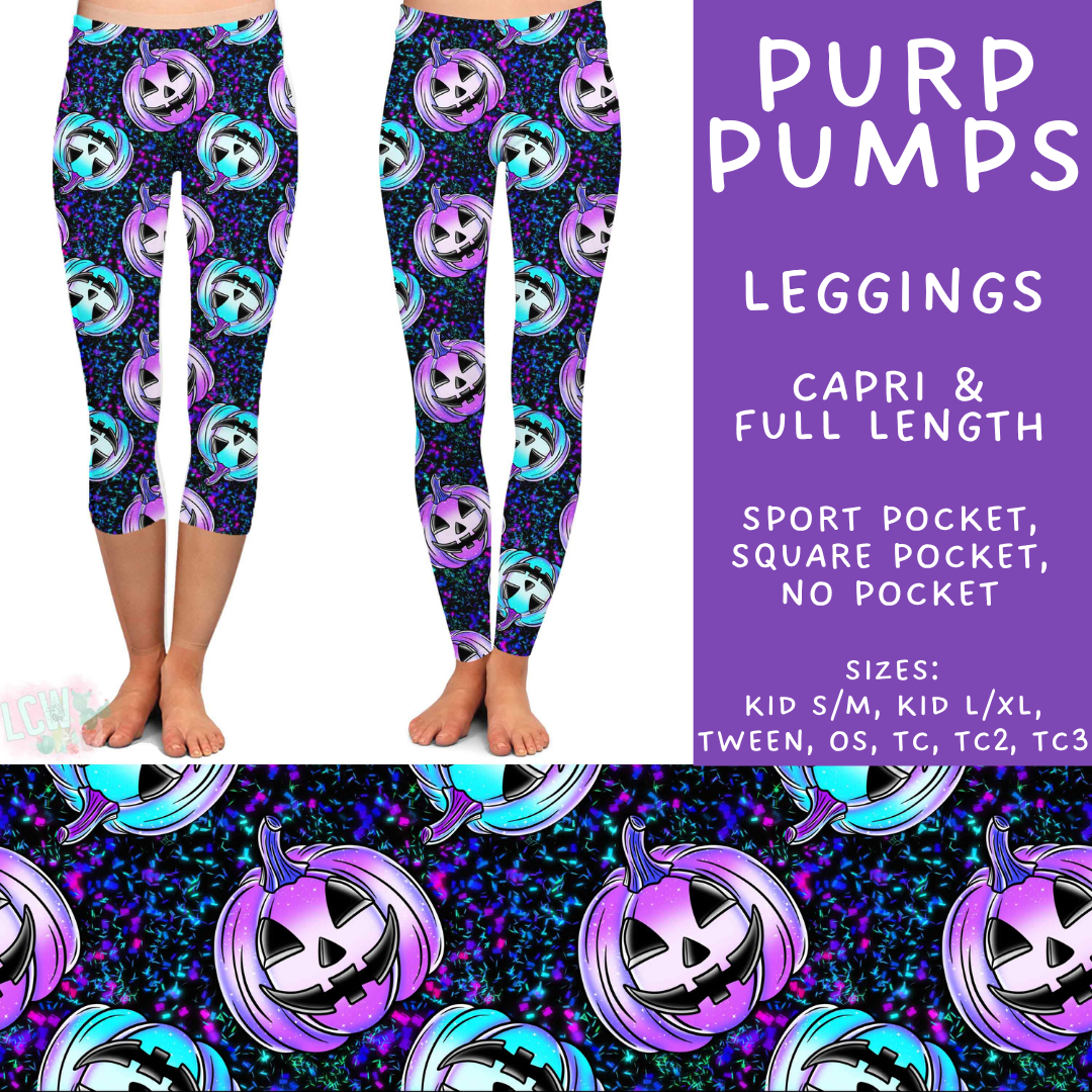 Batch #560 - Halloween 4 - Closes 7/26 - ETA late Sept - Purp Pumps Full and Capri Length Leggings