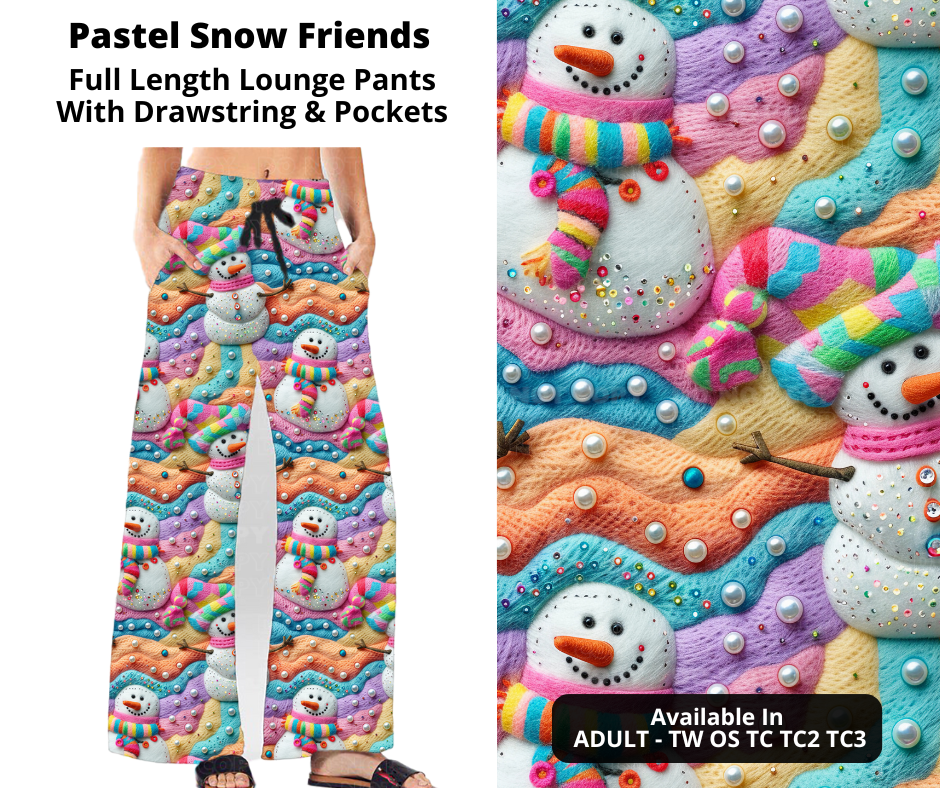 Preorder! Closes 9/18. ETA Nov. Pastel Snow Friends Full Length Lounge Pants