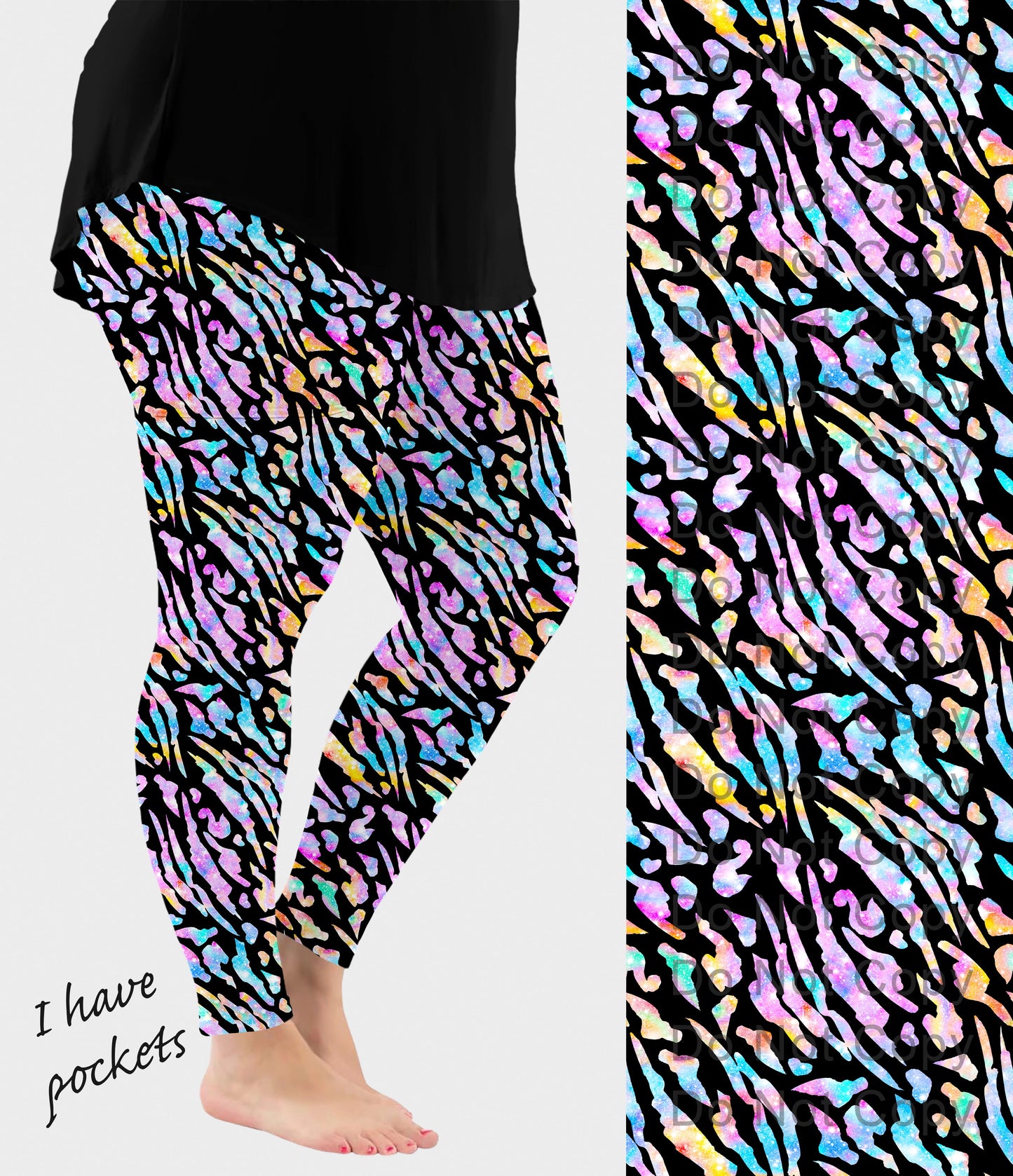 RTS - Pastel Animal Print Leggings w/ Pockets
