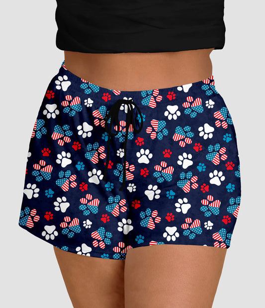 RTS - Patriotic Paws Jogger Shorts