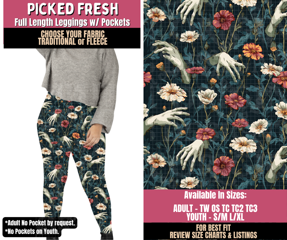 Preorder! Closes 10/1. ETA Dec. Picked Fresh Leggings Choose Fleece or Traditional