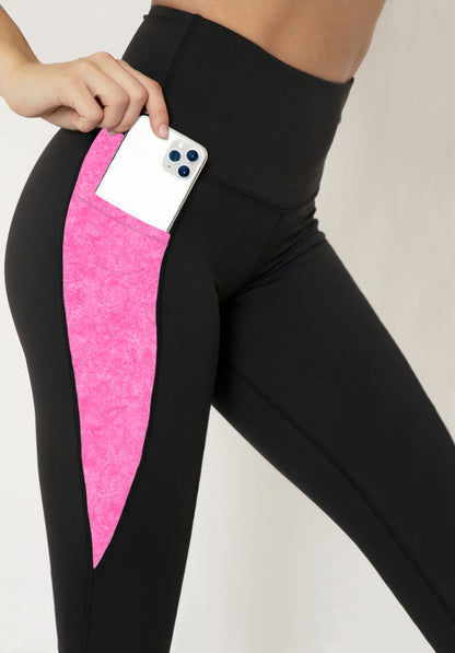 RTS - Pink Fusion Leggings w/ Triangle Sport Pockets