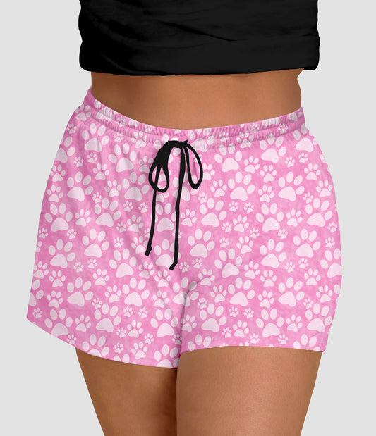 RTS - Pink Paws Jogger Shorts