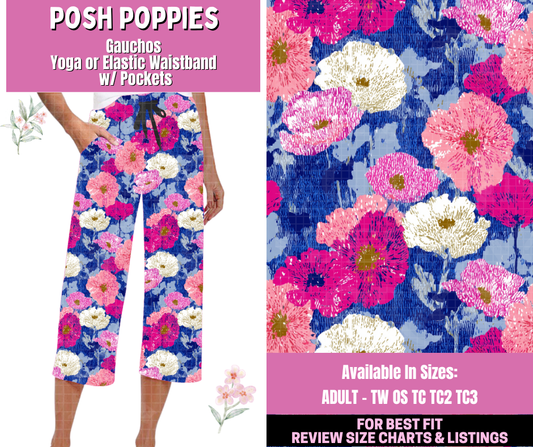 Preorder! Closes 1/12. ETA March. Posh Poppies Capri Gauchos