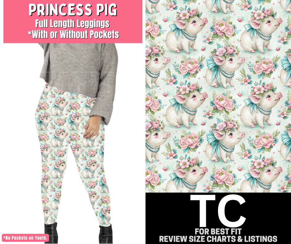 Princess Pig Full Length Leggings w/ Pockets