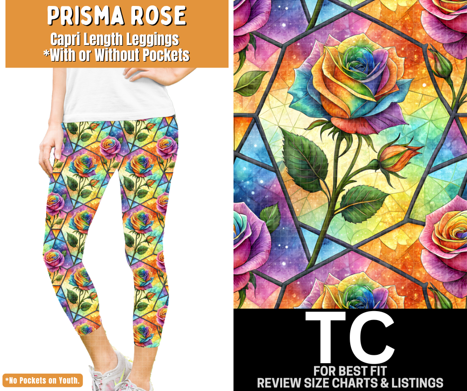 Prisma Rose Capri Length Leggings w/ Pockets